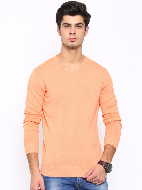 

SPYKAR Men Peach-Coloured Sweater