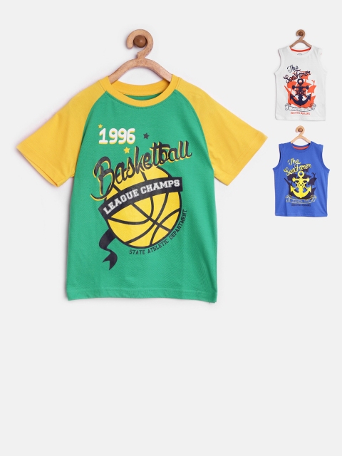 

CHALK by Pantaloons Boys Pack of 3 Printed T-shirts, White
