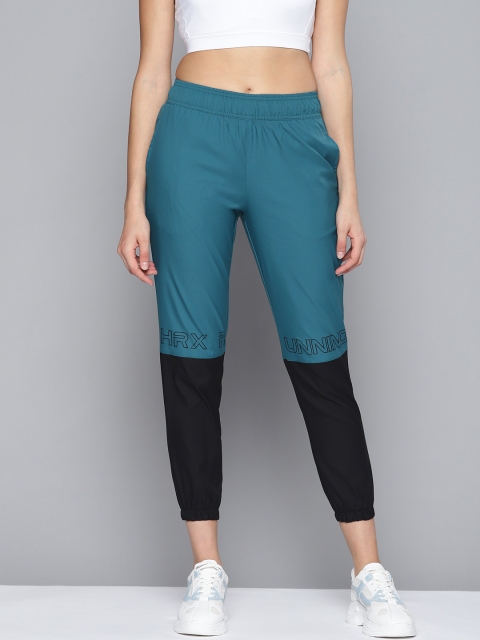 

HRX By Hrithik Roshan Running Women Blue Coral Rapid-Dry colourblock Joggers, Teal