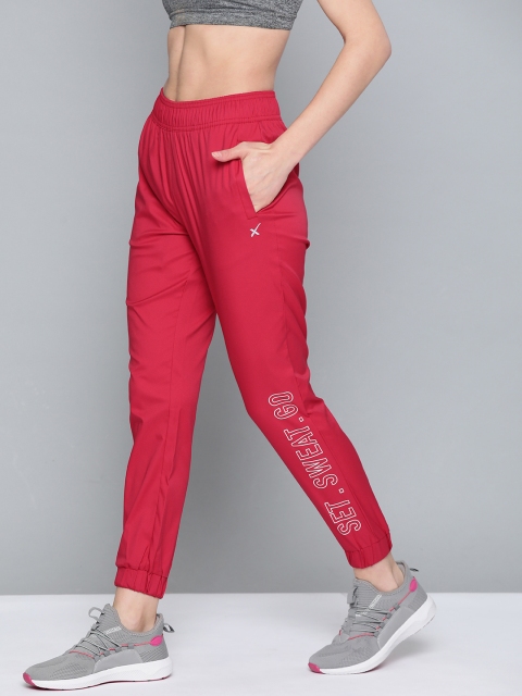 

HRX by Hrithik Roshan Training Women Electric Magenta Rapid-Dry Joggers, Red