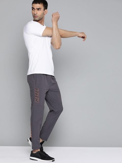 

HRX By Hrithik Roshan Training Men Iron Rapid-Dry Brand Logo Track Pants, Taupe