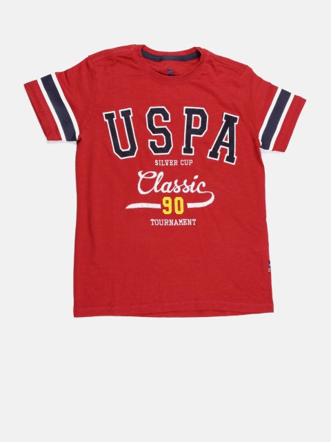 

U.S. Polo Assn. Kids Boys Red Embroidered T-Shirt