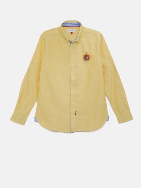 

U.S. Polo Assn. Kids Boys Yellow Regular Fit Solid Casual Shirt