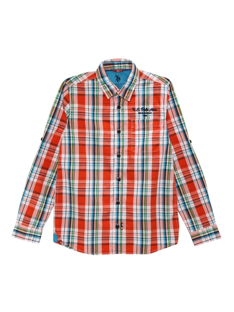 

U.S. Polo Assn. Kids Boys Multicolour Regular Fit Checked Casual Shirt, Multi