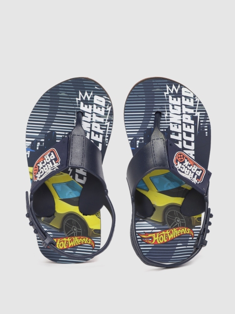 

toothless Boys Navy Blue & White Hot Wheels Print Thong Flip-Flops