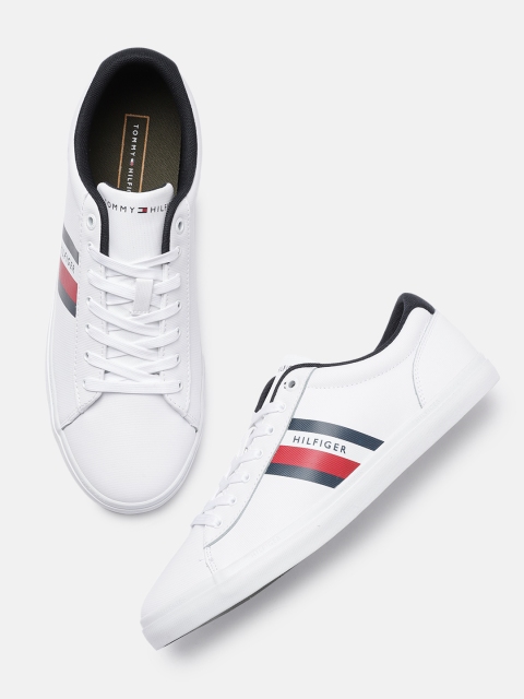 

Tommy Hilfiger Men White Leather Sneakers