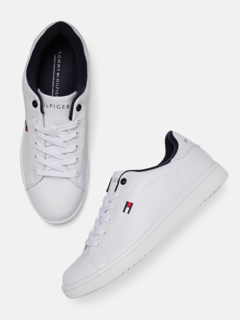

Tommy Hilfiger Men White Solid Sneakers