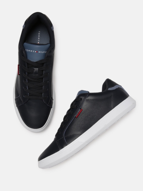 

Tommy Hilfiger Men Blue Solid Leather CUPSOLE Sneakers