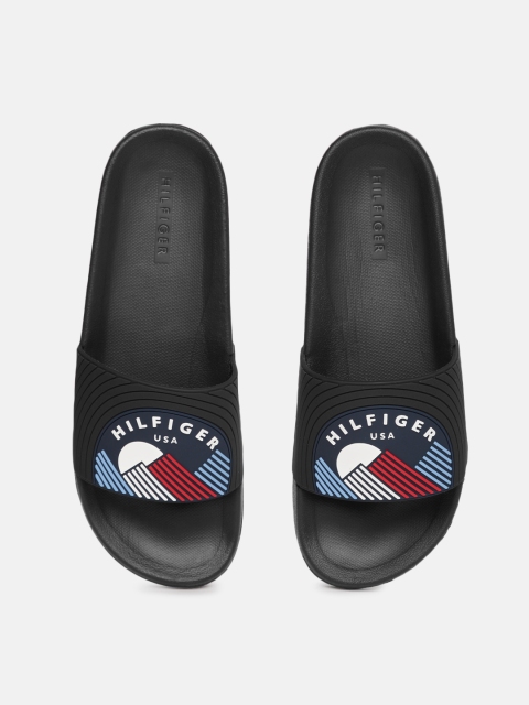 

Tommy Hilfiger Men Black Printed Sliders
