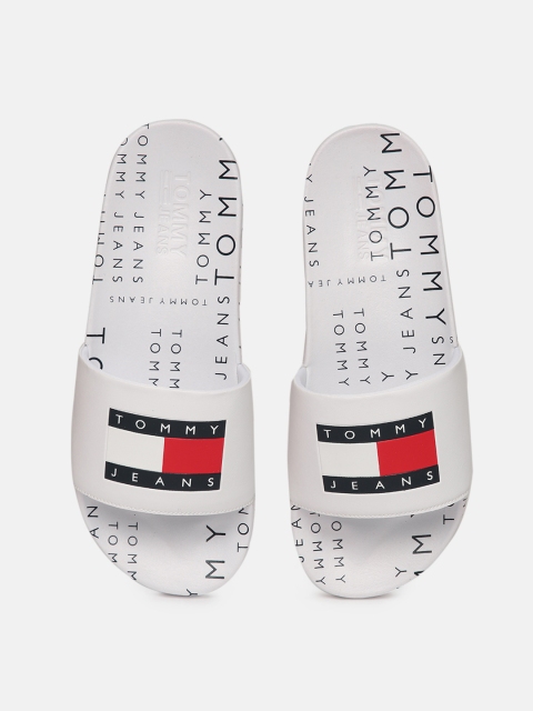 

Tommy Hilfiger Men White Printed Sliders