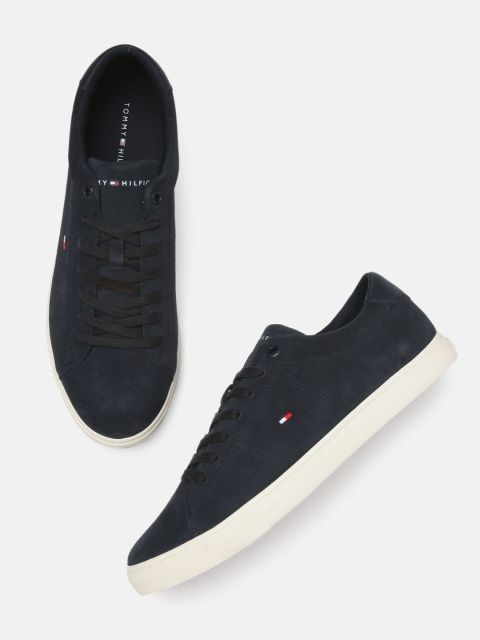 

Tommy Hilfiger Men Navy Blue Leather Sneakers