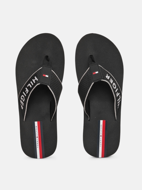 

Tommy Hilfiger Men Black Printed WEBBING Thong Flip-Flops