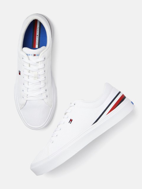 

Tommy Hilfiger Men White Solid Sneakers