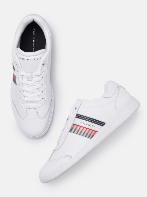 

Tommy Hilfiger Men White Solid CORE CORPORATE CUPSOLE Leather Sneakers