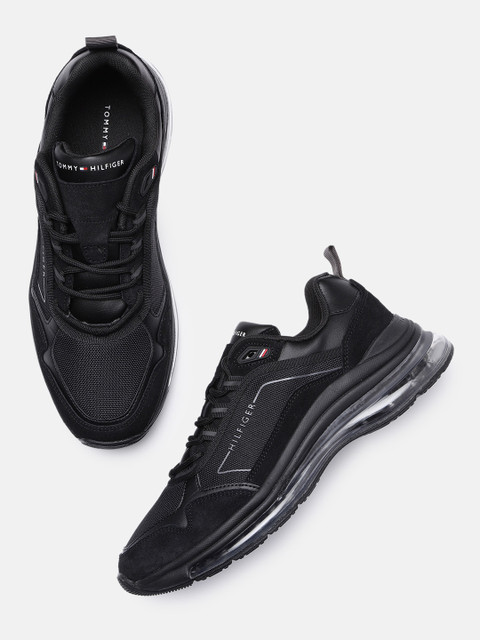

Tommy Hilfiger Men Black AIR Premium Mix Leather Sneakers