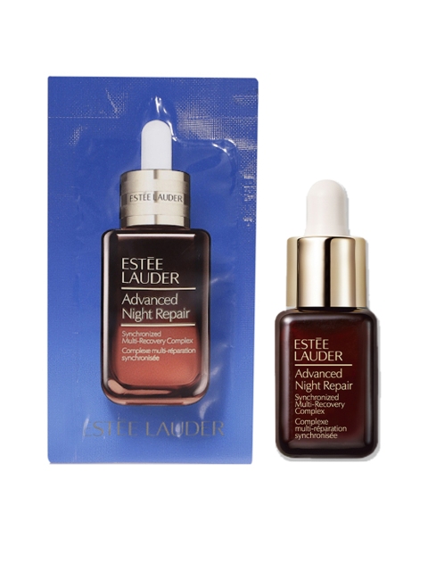 

Estee Lauder Set of Night Repair Synchronized Multi Recovery Complex Serum & Sachet, Brown