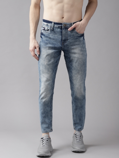 

Roadster Men Blue Carrot Fit Light Fade Stretchable Jeans