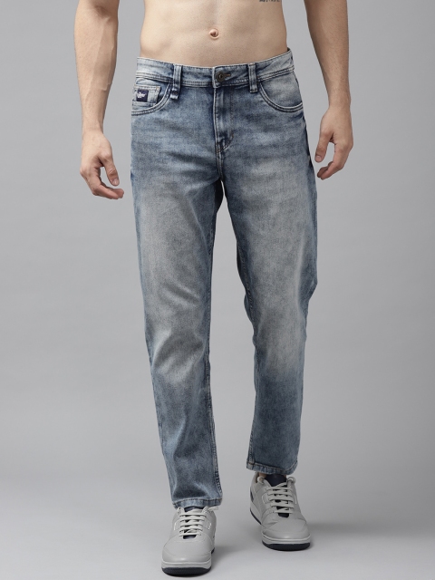 

Roadster Men Blue Carrot Fit Heavy Fade Acid Wash Stretchable Jeans