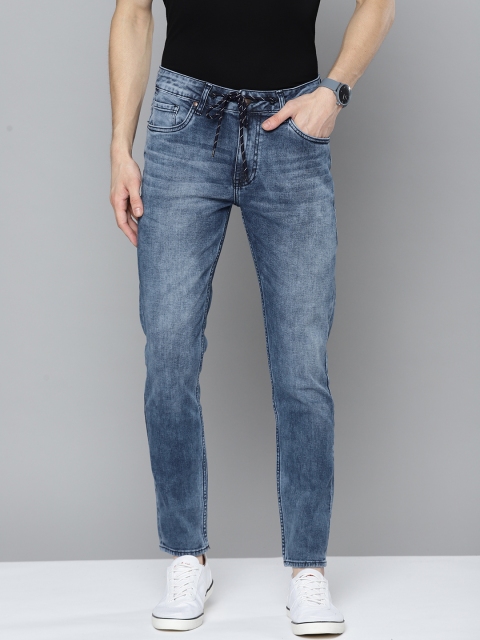 

Mast & Harbour Men Blue Slim Tapered Fit Light Fade Stretchable Jeans