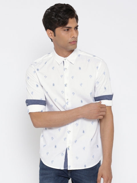

Jack & Jones Men White Slim Fit Casual Shirt