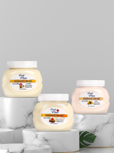 

GRACIT Set of 3 Paraben Free D-tan Gold Haldi & Chandan Face & Body Massage Cream, Multi