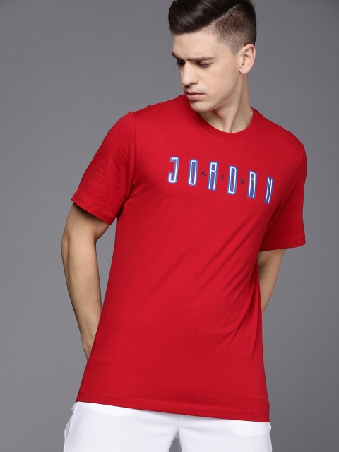 

Nike Men Red Blue Printed Pure Cotton T-shirt