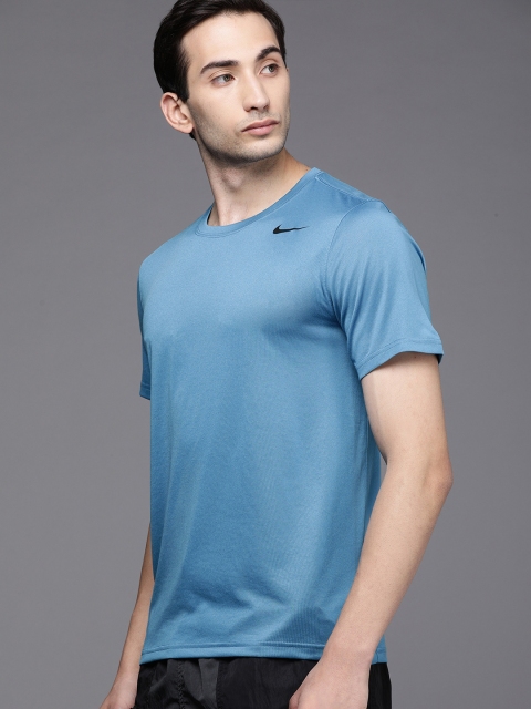 

Nike Men Blue & Black Brand Logo Printed T-shirt