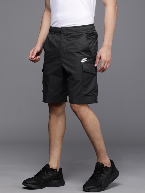 

Nike Men Black Mid-Rise SPE WVN UL Cargo Shorts