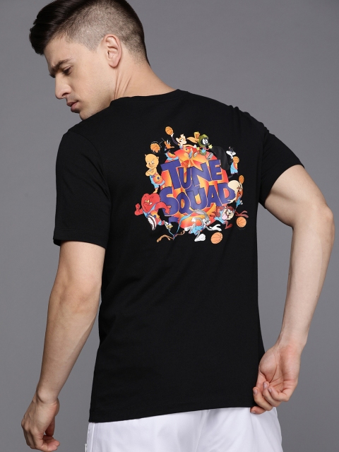 

Nike Men Black Printed Pure Cotton T-shirt