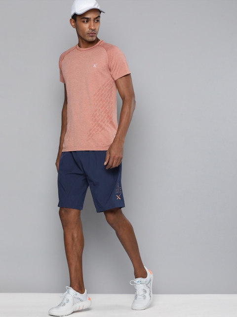 

HRX By Hrithik Roshan Men Estate Blue Solid Rapid-Dry Shorts