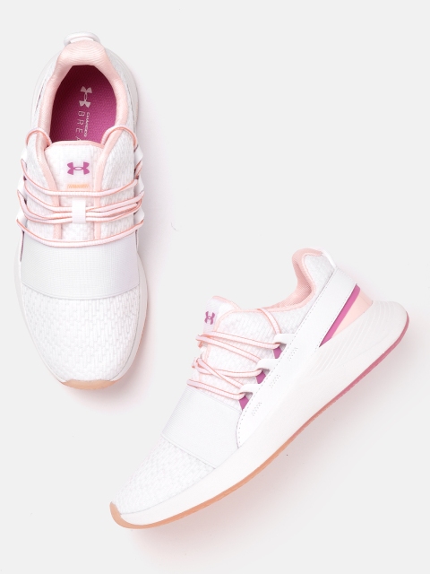 

UNDER ARMOUR Women White Woven Design Charged Breathe Color Shift Sneakers