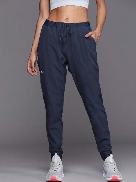 

UNDER ARMOUR Men Navy Blue Solid Sport Woven Joggers