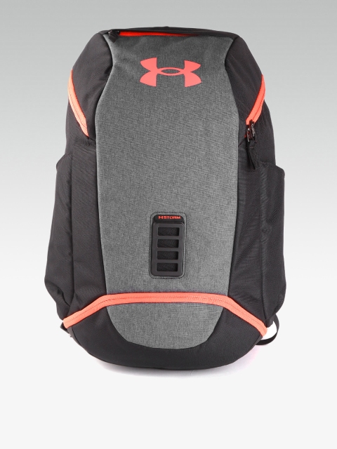 

UNDER ARMOUR Men Black & Charcoal Grey Colourblocked 15 Inch Contain Laptop Backpack