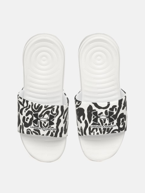 

UNDER ARMOUR Women White & Black Ansa Graphic Print Sliders