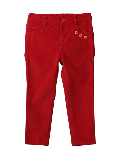 

Beebay Girls Maroon Solid Regular Fit Trousers