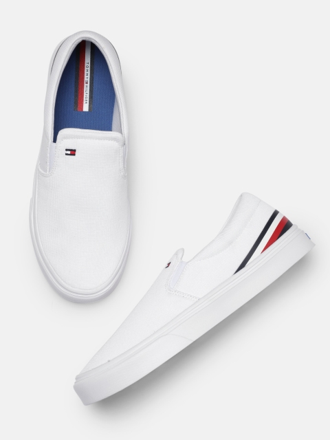 

Tommy Hilfiger Men White LIGHTWEIGHT STRIPES Slip-On Sneakers