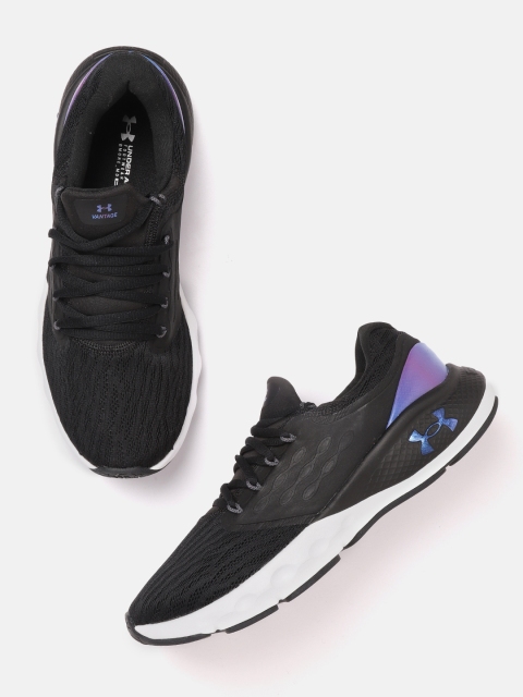

UNDER ARMOUR Women Black Woven Design Charged Vantage Colorshift Running Shoes