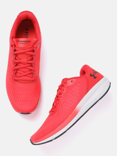 

UNDER ARMOUR Men Red Woven Design Charged Pursuit 2 SE Running Shoes