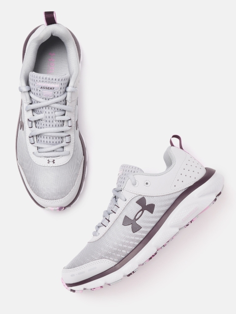 

UNDER ARMOUR Women Grey Woven Design Charged Assert 8 Marble Running Shoes