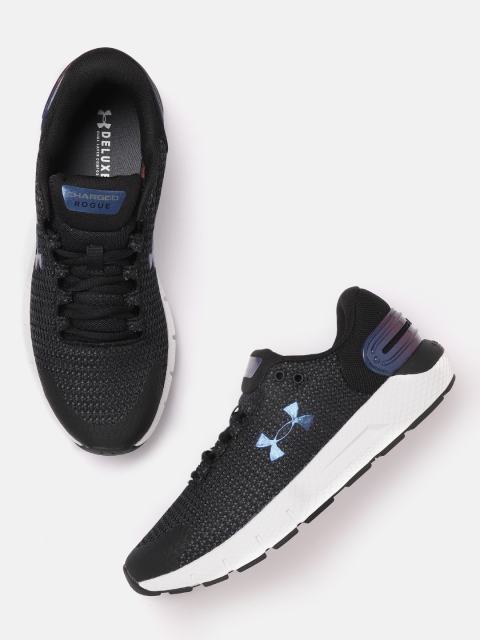 

UNDER ARMOUR Women Black Woven Charged Rogue 2.5 Colorshift Running Shoes