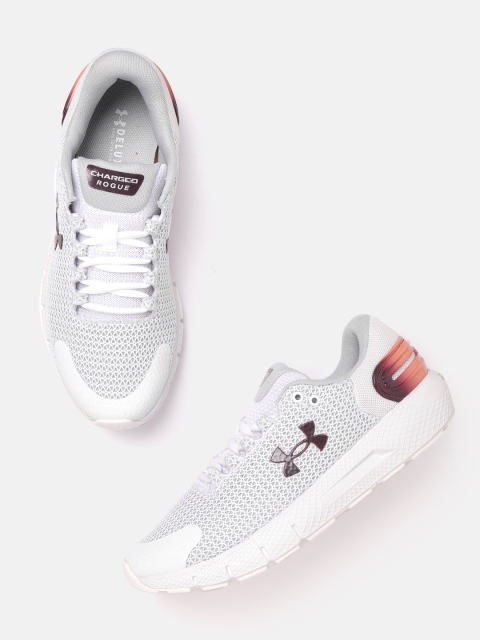 

UNDER ARMOUR Women White Charged Rogue 2.5 Colorshift Woven Design Running Shoes
