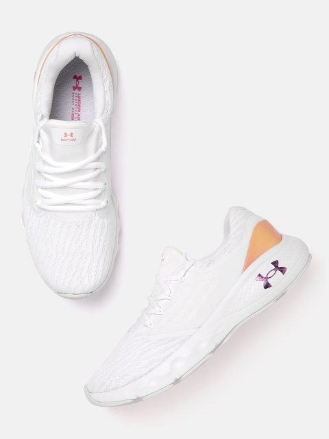 

UNDER ARMOUR Women White Charged Vantage Colorshift Woven Design Running Shoes