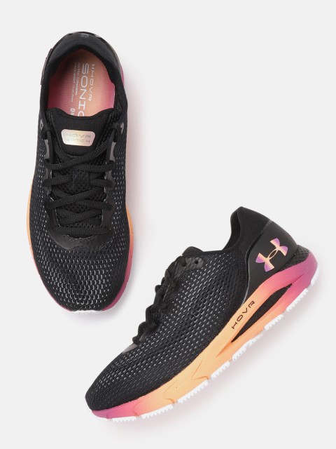 

UNDER ARMOUR Women Black HOVR Sonic 4 Colorshift Woven Design Running Shoes