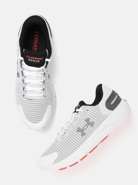 

UNDER ARMOUR Men White & Grey Charged Rogue 2.5 Reflect Running Shoes