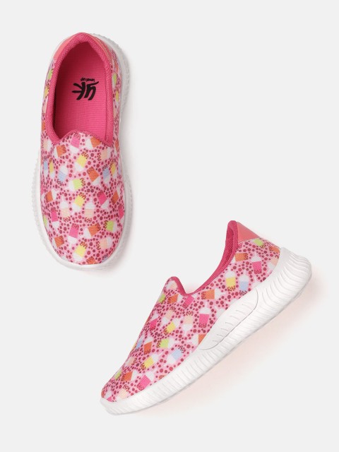 

YK Girls Pink & White Popsicle Printed Slip-On Sneakers