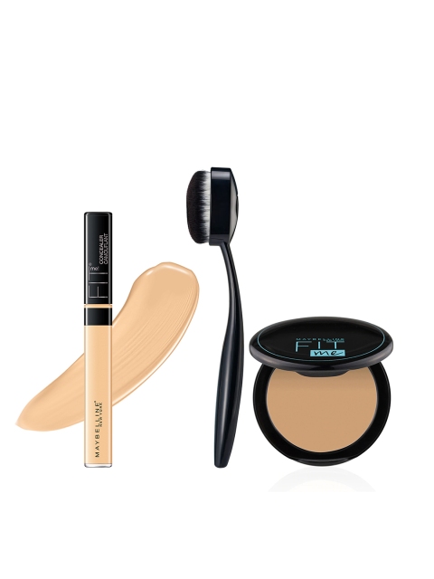 

Maybelline Set of Fit Me Concealer 25, Natural Beige Compact & Foundation Brush