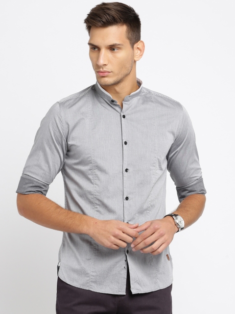 

True Blue Men Grey Casual Shirt