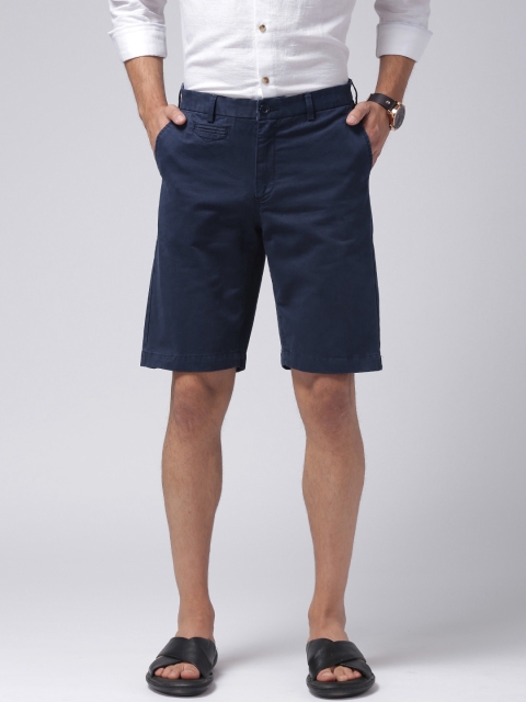 

True Blue Men Navy Solid Regular Fit Chino Shorts, Navy blue
