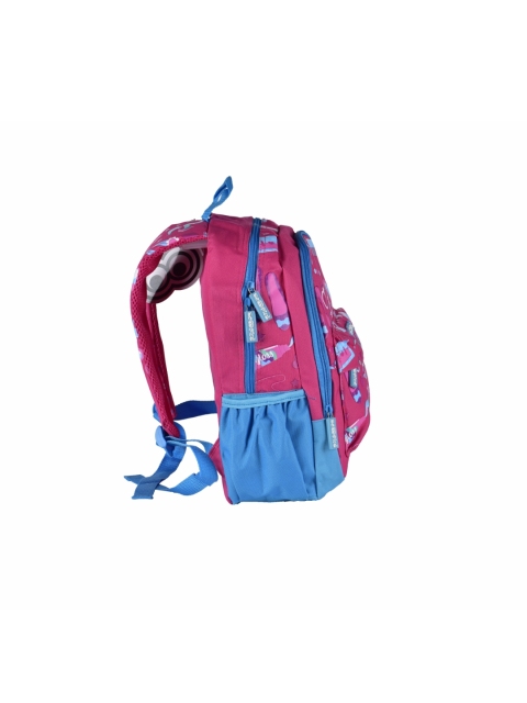 

SCOOBIES Girls Pink & Turquoise Blue Graphic Backpack