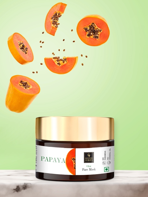 

Good Vibes Women Transparent Papaya Glow Face Mask